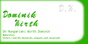 dominik wirth business card